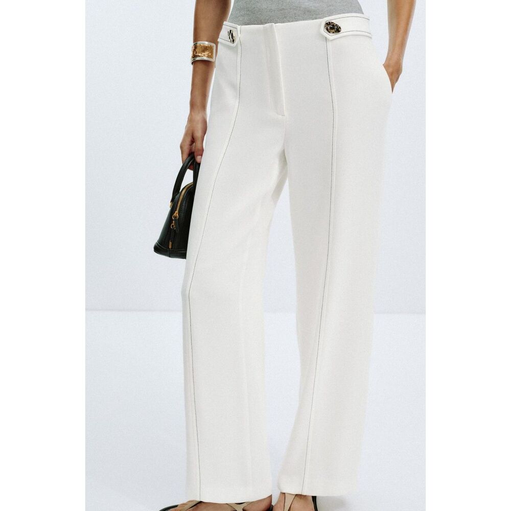 NWT ZARACONTRAST STITCHING LOOP PANTS
